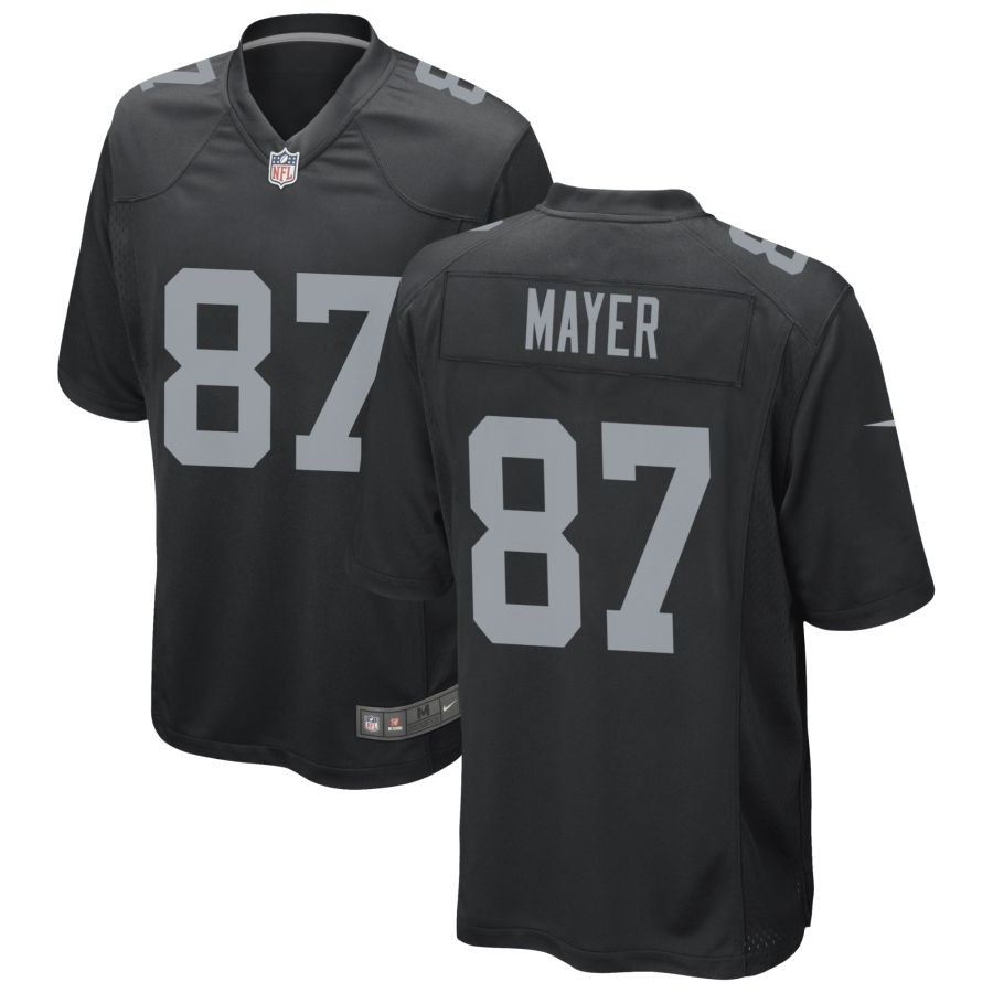 Men's Las Vegas Raiders #87 Michael Mayer Black Stitched Game Jersey